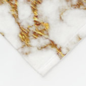 金ゴールド大理石ホイルの質 フリースブランケット (角)