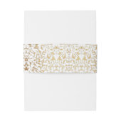 金ゴールド大理石ホイルの質 招待状ベリーバンド (裏面例)