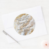 金ゴールド大理石ボトルキャンドル蓋製品ラベル ラウンドシール (封筒)