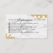 金ゴールド大理石マスカラアイラッシュアフターケアのヒント 紹介カード (正面)