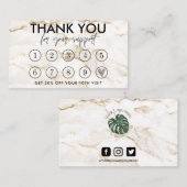 金ゴールド大理石メイクアップヘアロゴロイヤリティカード 名刺 (正面/裏面)