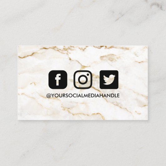 金ゴールド大理石メイクアップヘア感謝していロイヤリティカード 名刺 (裏面)