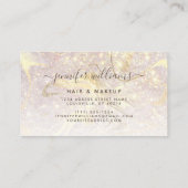 金ゴールド大理石モダンバラ金ゴールドメイクアップアーティスト 名刺 (裏面)