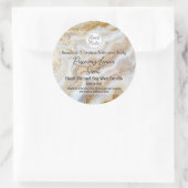 金ゴールド大理石ロゴボトルキャンドル製品ラベル ラウンドシール (バッグ)