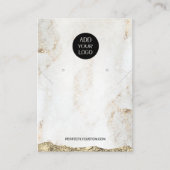 金ゴールド大理石ロゴQRコードネックレスイヤリング 名刺 (正面)