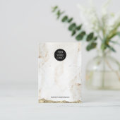 金ゴールド大理石ロゴQRコードネックレスイヤリング 名刺 (スタンド正面)