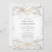 金ゴールド大理石幾何学最初の聖域 招待状 (正面)