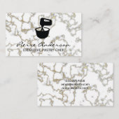 金ゴールド大理石混合ボウルの背景 ロイヤリティカード (正面/裏面)