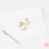 金ゴールド大理石白 スクエアシール (封筒)