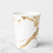 金ゴールド大理石白 紙コップ (裏面)