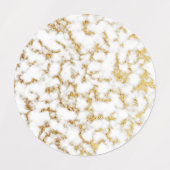 金ゴールド大理石箔テクスチャ ラベル (デザイン2)