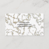 金ゴールド大理石背景 ロイヤリティカード (裏面)