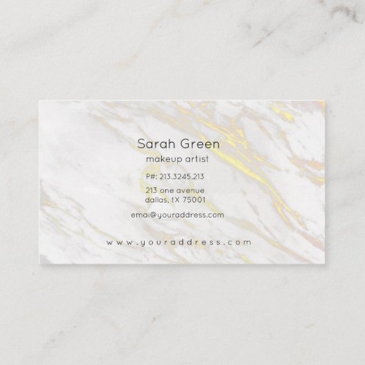 金ゴールド大理石⎢ロイヤリティカード ロイヤリティカード (裏面)