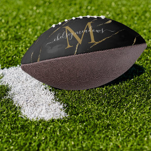 金ゴールド大理石Modogram Cligraphy Script名 アメリカンフットボール