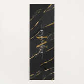 金ゴールド大理石Modogram Cligraphy Script名  ヨガマット (裏面)