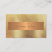 金ゴールド大理石QRコード高級美しいサロン 名刺 (正面)