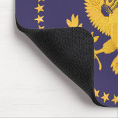 金ゴールド大統領のシールオンブルーグラウンド マウスパッド (コーナー)