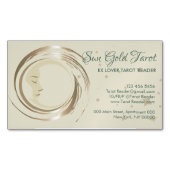 金ゴールド天体タロット読取装置 マグネット名刺 (正面)