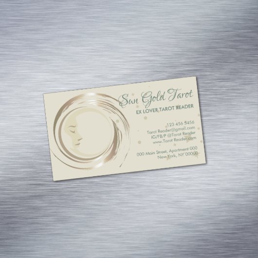 金ゴールド天体タロット読取装置 マグネット名刺 (インサイチュ)