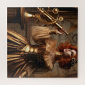 金ゴールド天文学者スチームパンクビクトリアンヴィンテージ ジグソーパズル (横)