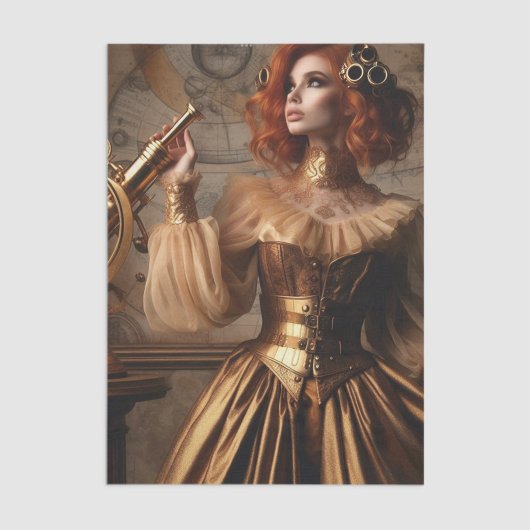 金ゴールド天文学者スティームパンクビクトリアンデクページ 薄葉紙