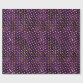 金ゴールド天月と星ダークパープル ラッピングペーパー (フラット)