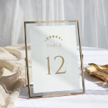 金ゴールド天月結婚月 テーブルナンバー<br><div class="desc">「金ゴールド天月のテーブル結婚番号」でゲストを案内。 きれいな白い背景の上に、黄金の天体。月の位相はデザインに微妙に統合され、テーブルの進行を象徴し、ゲストのための神聖な旅を作成する。</div>