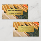 金ゴールド天然木粒 |のぶら下がった衣服 名刺 (正面/裏面)