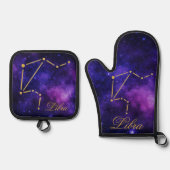 金ゴールド天秤座オンダーク銀河系 | 鍋つかみ&鍋敷きセット (正面)