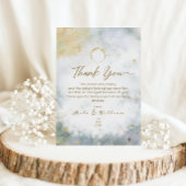 金ゴールド天空の水の色ベビーシャワー サンキューカード