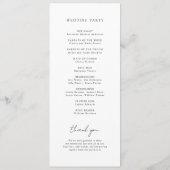 金ゴールド天結婚式 プログラム (裏面)