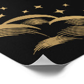 金ゴールド太陽と月のタロット結婚の座席表 ポスター (角)