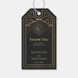 金ゴールド太陽と月タロット結婚の感謝 ギフトタグ