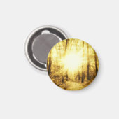 金ゴールド太陽の小型丸磁石 マグネット (正面/裏面)