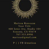 金ゴールド太陽の月相 スクエア名刺