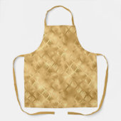 金ゴールド太陽系金属アールデコパターン エプロン (正面)