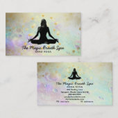 *~金ゴールド女性ヨガグリッター瞑想マインドフルネス 名刺 (正面/裏面)