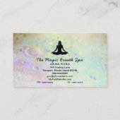 *~金ゴールド女性ヨガグリッター瞑想マインドフルネス 名刺 (裏面)