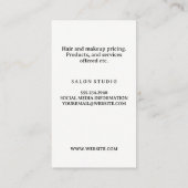 金ゴールド女性美しいサロンロゴ 名刺 (裏面)