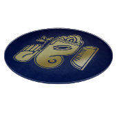 金ゴールド女神ガネシャ – ガラスのカッティングボード カッティングボード (角)