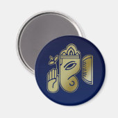 金ゴールド女神ガネーシャ – マグネット (正面/裏面)