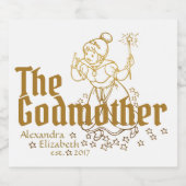 金ゴールド妖精がゴッドマザーをカスタマイズ スパークリングワインラベル (シングルラベル)