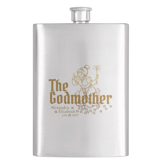 金ゴールド妖精がゴッドマザーをカスタマイズ フラスク (正面)