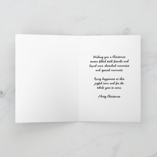 金ゴールド姪と家族メリークリスマスカード シーズンカード (内部)