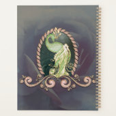 金ゴールド威厳のあると緑の孔雀 プランナー手帳 (裏面)