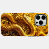 金ゴールド威厳のあるヘビ Case-Mate iPhoneケース (裏面 (横))