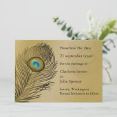 金ゴールド孔雀の結婚式は日付を保存 セーブザデート (スタンド正面)