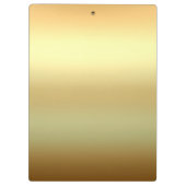 金ゴールド孔雀エレガント羽パーソナライズされた釉 クリップボード (裏面)