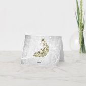 金ゴールド孔雀サンキューカード カード (裏面)