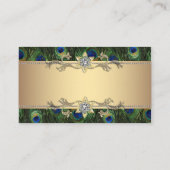 金ゴールド孔雀シーティング座席表 プレイスカード (裏面)